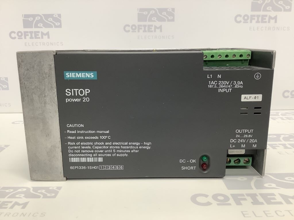 6EP13361SH01    -  SIEMENS -  6EP1336-1SH01     Alim. 24VDC 10A    RECONDITIONNÉ