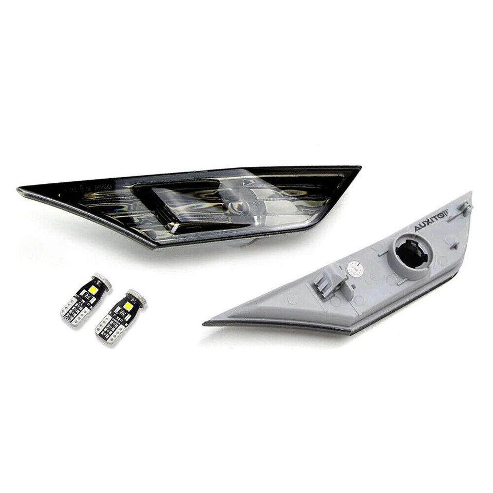 2x For 2016-2021 Honda Civic Smoke Front Bumper Reflector Side Marker Light Lamp - Image 3 of 4