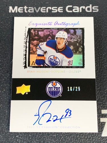 2022-23 The Cup Hockey UD Exquisite Autograph Ryan Nugent-Hopkins 16/25 Oilers