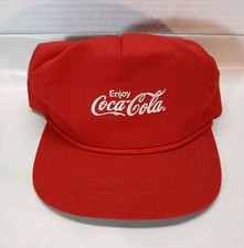 Vintage Enjoy Coca-Cola Red Snapback Hat Cap With Rope Made In USA