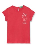 Benetton MäDchen T-Shirt Kurzarm Rosso 1 Jahr
