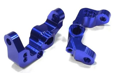 Integy Associated RC10 B5-M Front Suspension Aluminum Blue C-Hubs Caster Blocks