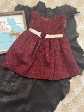 Marmellata Classic Baby Girl 12 MDress Short Sleeve Lace Tulle Skirt