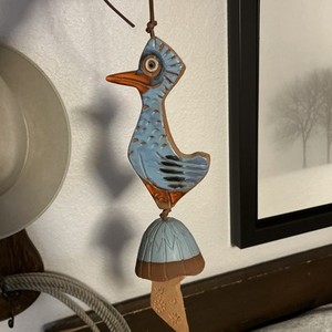 Vintage Pacific Stoneware Wind Chime. Roadrunner. 1968/1967