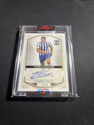 2022 Leaf Continuum Encased /28 Rookie Autographs #47 Lorent Tolaj RC SSP VAL #9