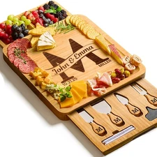 Personalized Charcuterie Board, Wood Engraved Custom Cheese Board, Customized...