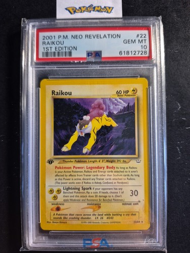 Raikou (1st Edition) graded PSA 10 for sale on eBay