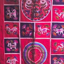 Handmade Multicolor Abstract Patchwork Cotton Wall Quilt Wall Hanging