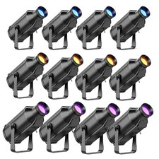 UKING RGB Pinspot 200W Spotlight COB Beam Stage Lighting DMX Disco Dj Light