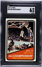1972-73 Topps - ABA Championship Rick Barry #242 Graded SGC 6 EX NM