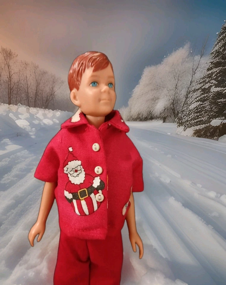 Juego de 3 camisas Ricky Red Navidad vacaciones juguetes lanzados - ropa hecha a mano para muñeca Foto 2 de 4