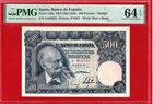500 Pesetas, 1951, Serial A, PMG 64 EPQ Certificate,  SPAIN