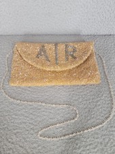 Vintage Beaded Purse 1950s With Monogram ATR Gold Evening Bag Moyna Envelope