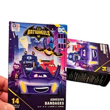 Batwheels DC Adhesive Bandages for Kids - Blue and Yellow