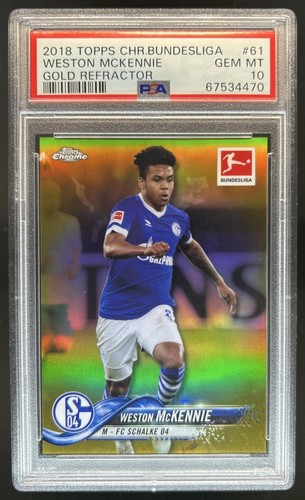 2018 Topps Chrome Bundesliga Weston McKennie Gold #/50 PSA 10 GEM MINT