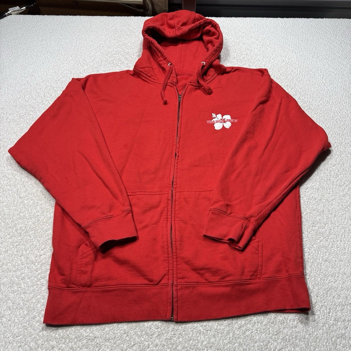 Crew Neck Trader Joes Pullover Hoodie Trader Joe's Hoodie Mens Red