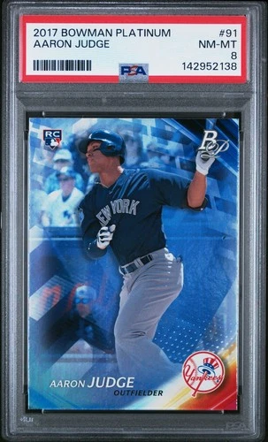 2017 Bowman Platinum Aaron Judge #91 Rookie Card PSA 8 NM-MINT