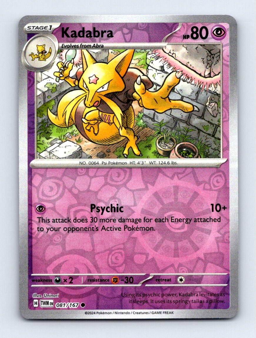 #81 2024 Twilight Masquerade Kadabra Reverse Holo