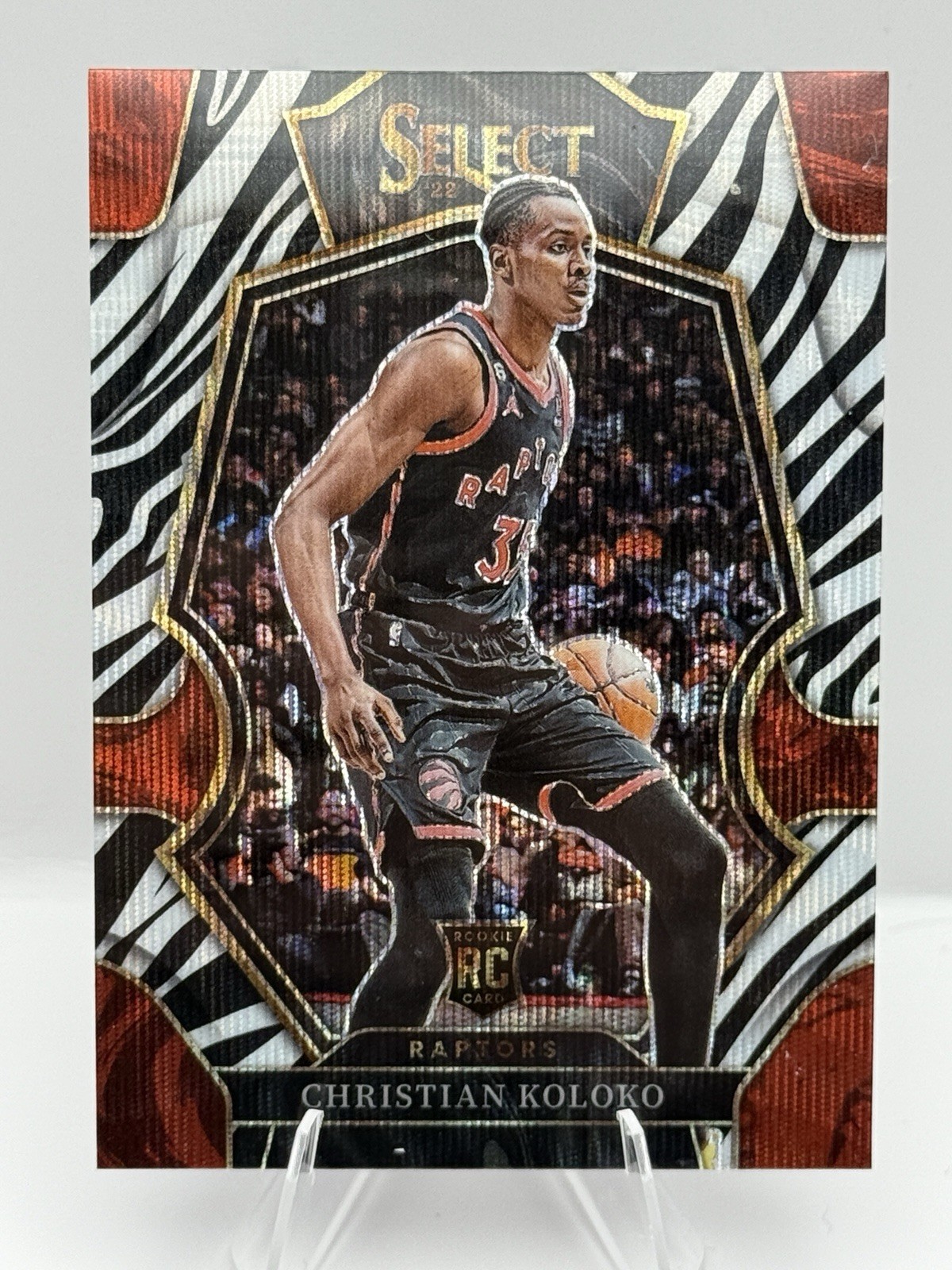 2022-23 Select Christian Koloko Zebra Prizm SSP #185 RC