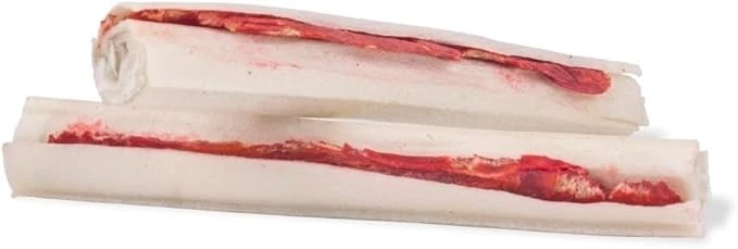 ]Paquete de 10 golosinas de cuero crudo Dingo Dynostix 10,58 oz - palitos masticables de pollo real Foto 4 de 4