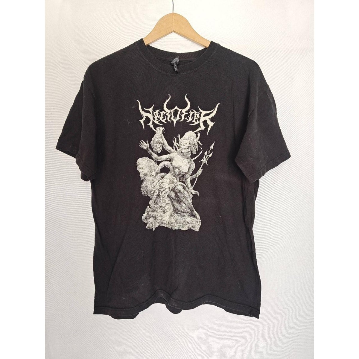 Necrofier Graphic Band Shirt Deity Demon Skulls Alternative Metal