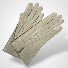 Vintage Genuine Deerskin Gloves Women Size 6.5 Cream Soft Leather Unlined