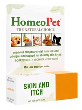 Skin & Itch 15 ml By HomeoPet Natural Solution For Dogs, Cats, Rabbits - New