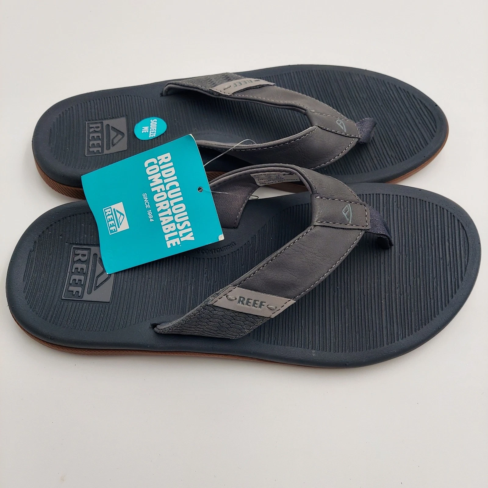Reef Santa Ana Flip Flops Mens Size 8 Grey CI4652-080-M Cushion Comfort
