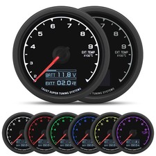2.5'' 60mm Digital&Pointer Exhaust Temp Gas EGT Gauge Meter Sensor Black Face