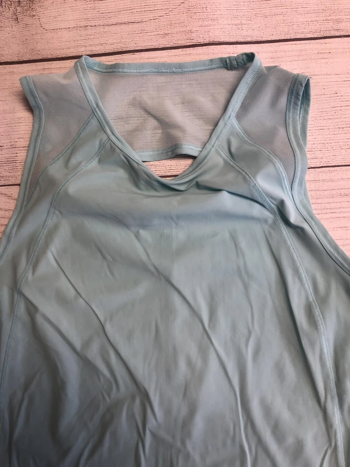 Lululemon Tank Top Womens Large Blue Racerback Mesh Panel Athletic Gym Shirt - Image 2 of 4