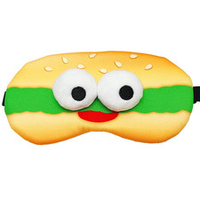 Funny Hamburger Sleep Mask Cute Soft Eye Cover Travel Rest Eye Band Kids Eyeshad