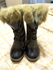 SOREL Joan of Arctic Youth Waterproof Faux Fur Suede Lace-Up Snow Boots 3