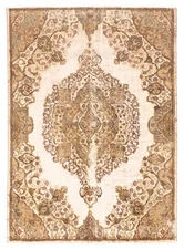 Vintage Oriental Hand-Knotted Carpet 7'10" x 10'10" Traditional Wool Area Rug