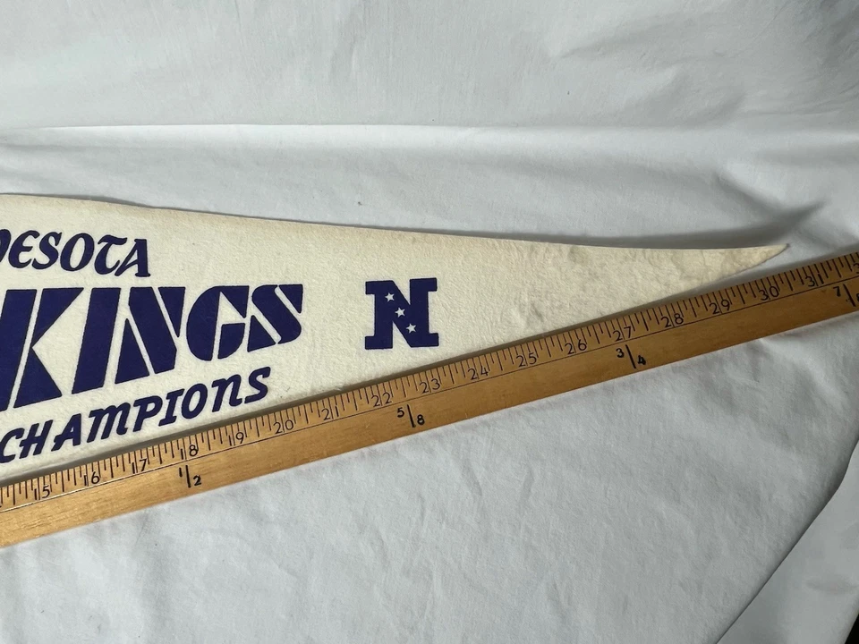 Vtg 1975 Minnesota Vikings Super Bowl pennant dead stock - Image 3 of 4