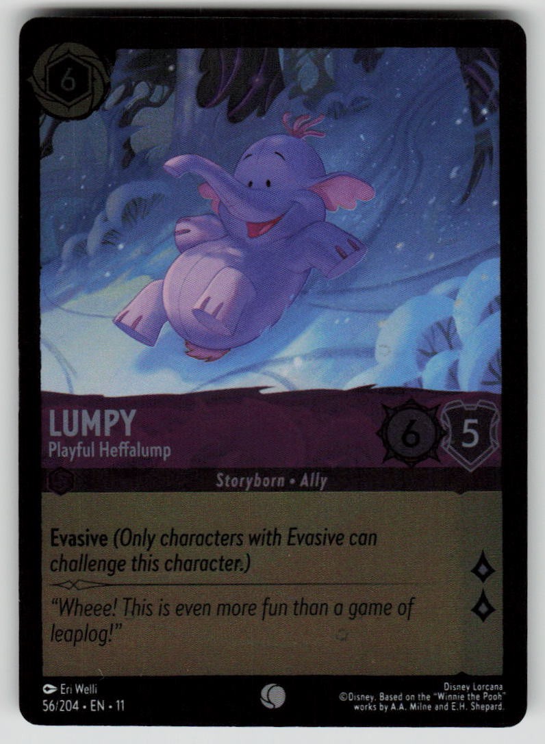 Lumpy - Playful Heffalump Cold Foil Common Winterspell 56/204 Lorcana NM