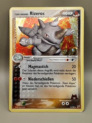 Team Magmas Rizeros 11/95 | EX Team Magma vs. Team Aqua Holo Pokémon Karte