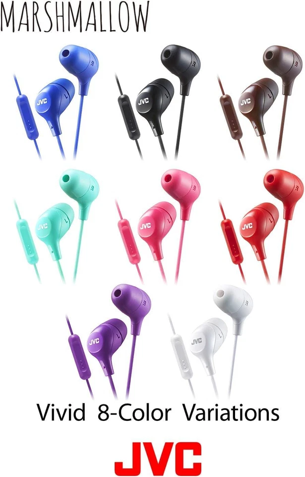 Colorful Marshmallow Earbud Headphones with Mic Blue Wired Memory Foam Earpieces - Image 3 of 4