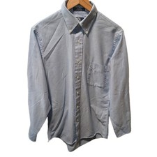 Stafford Mens Light Blue Button Up Long Sleeve Dress Shirt Size 16.5-33in EUC