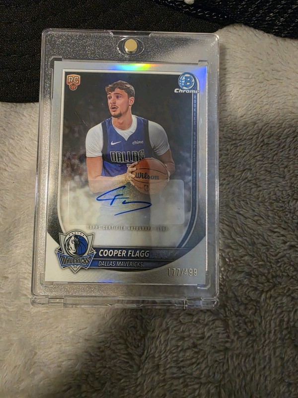2025-26 Bowman Cooper Flagg Chrome Auto RC Refractor Rookie #/499 Mavericks