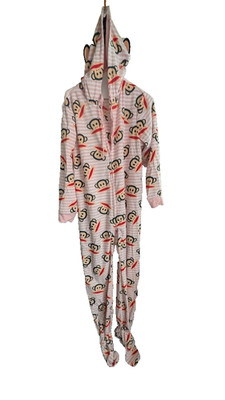 Paul Frank M Monkey 1 Piece Pajama Jumpsuit Fleece Footed Julius Y2k NEW cozy