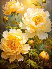 Tile Mural Blooming Peonies Floral Art Kitchen Bathroom Shower Wall Backsplash