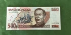 1995 500 Pesos note Zaragoza Mexico  AU blue horses scarce