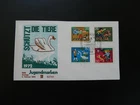 bird swan protection of animal semi-postals FDC Germany 1972 (1)