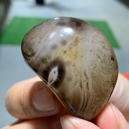 42G Natural Polished Silk Banded Lace AgateCrystal Sardonyx Carnelian Palm stone - Picture 3 of 21