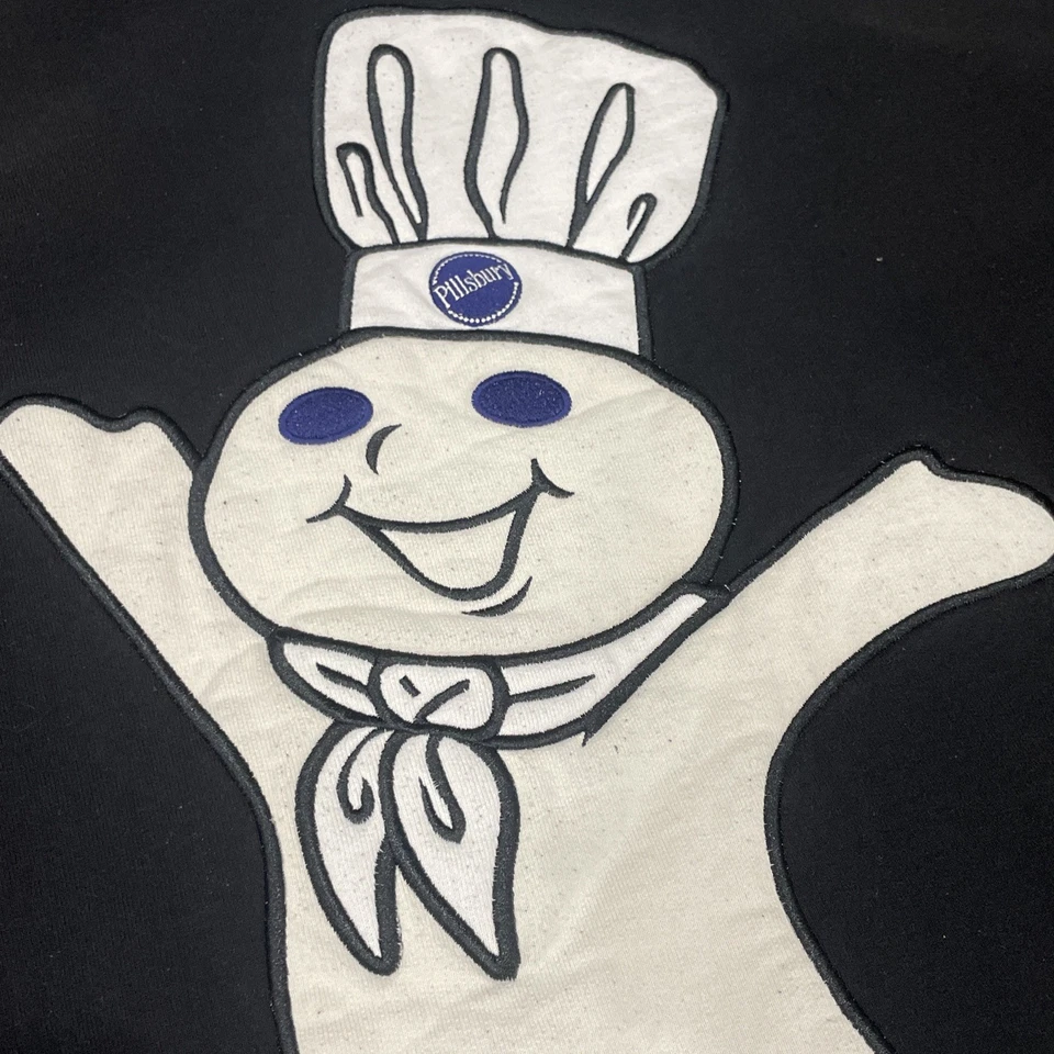 Supreme Pillsbury Doughboy Medium Hooded Zip Up Sweatshirt Black Hoodie - Image 4 of 4