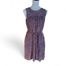 Gap paisley print tie waist dress with pockets and fully lined Size S