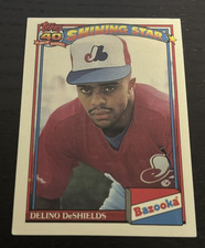 1991 Topps Bazooka Shining Stars - Delino DeShields - #14 - Montreal Expos
