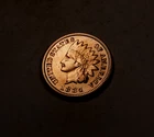 1884 Indian Head Cent Penny * Almost Uncirculated AU Red * Better Date * XI662