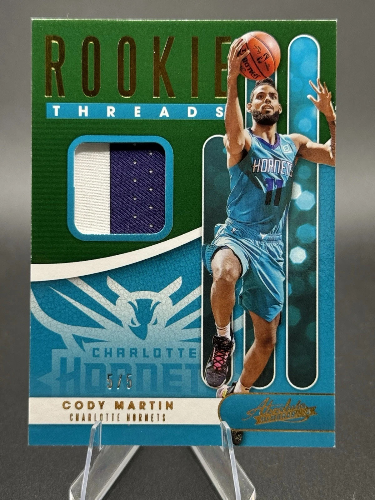 2019-20 Cody Martin /5 Patch Panini Absolute Rookie RC Threads Green