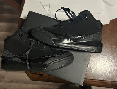 #ad Jordan Air Jordan 3 Retro PS Kids Sneaker US 11C Black Leather DM0966 001 $50.00